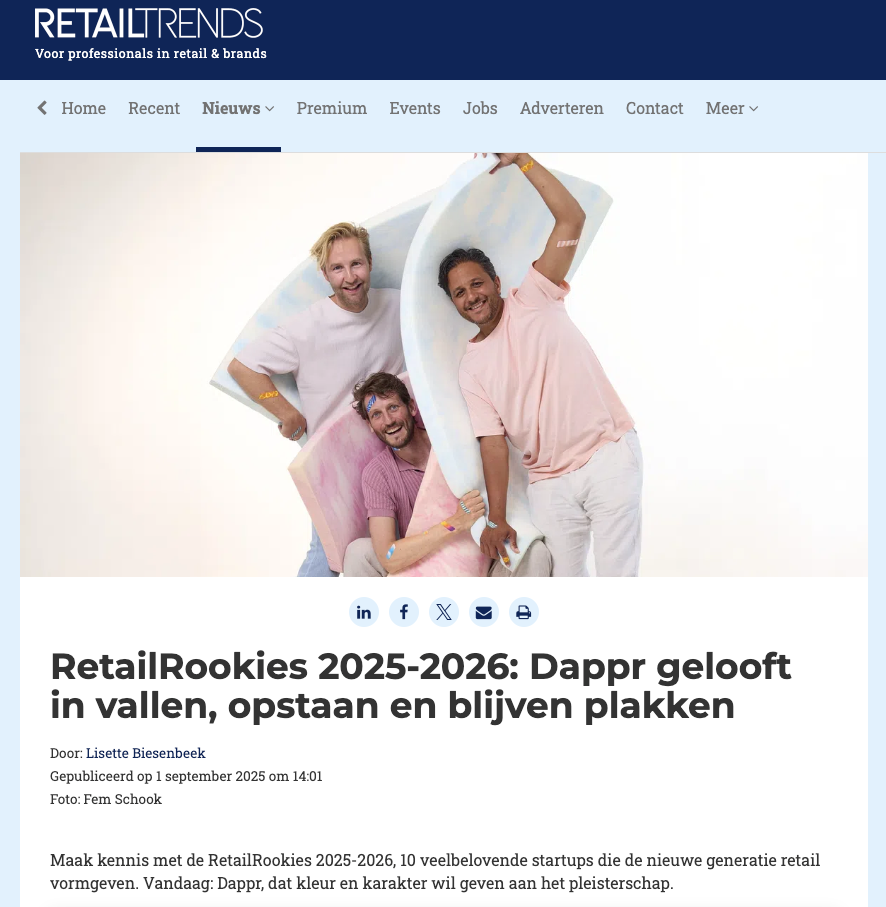 Dappr pitcht voor RetailRookie van het jaar 2025-2026